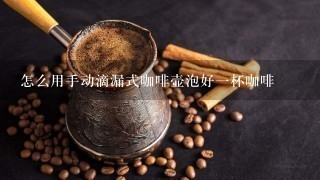 怎么用手动滴漏式咖啡壶泡好一杯咖啡