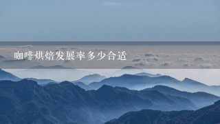 咖啡烘焙发展率多少合适