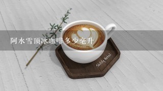 阿水雪顶冰咖啡多少毫升