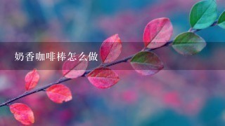 奶香咖啡棒怎么做