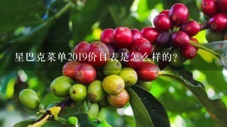 星巴克菜单2019价目表是怎么样的？