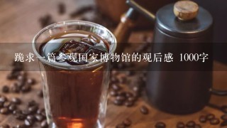 跪求一篇参观国家博物馆的观后感 1000字