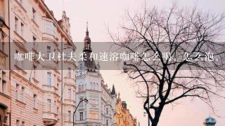 咖啡大卫杜夫柔和速溶咖啡怎么喝。怎么泡。