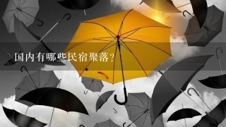 国内有哪些民宿聚落？