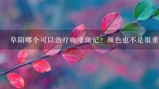 阜阳哪个可以治疗咖啡斑记？颜色也不是很重，不知道好不好治？