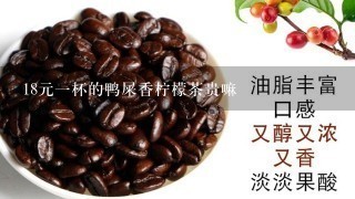 18元一杯的鸭屎香柠檬茶贵嘛