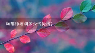 咖啡师培训多少钱价格？