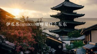 伊瓜苏(iguacu)咖啡是什么东东