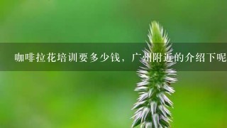 咖啡拉花培训要多少钱，广州附近的介绍下呢