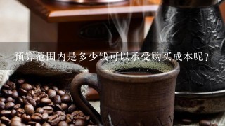 预算范围内是多少钱可以承受购买成本呢？